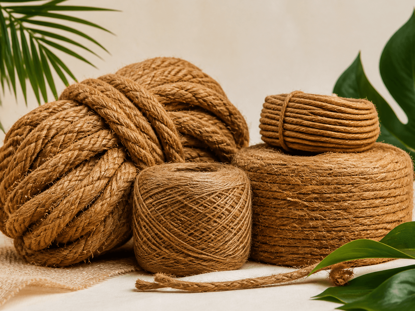 Natural coir ropes and twine